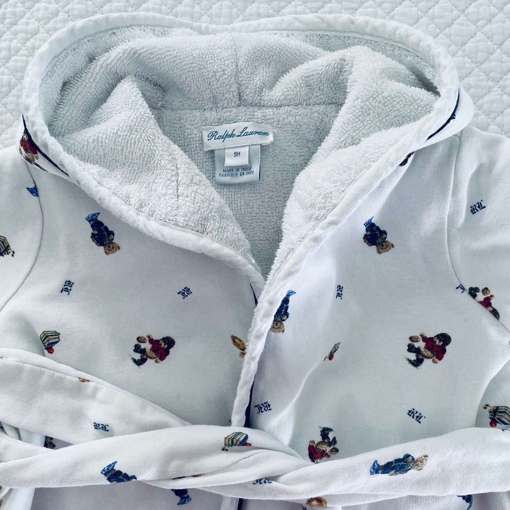 SOLD Ralph Lauren Teddy Bear Robe Size 9 Months